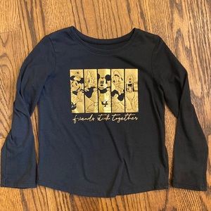 Disney Jumping Beans long sleeve tee. Black, size 4T